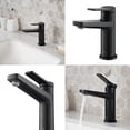 thumbnail image 4 of Indy Single Handle Bathroom Faucet in Matte Black (2-Pack), 4 of 12