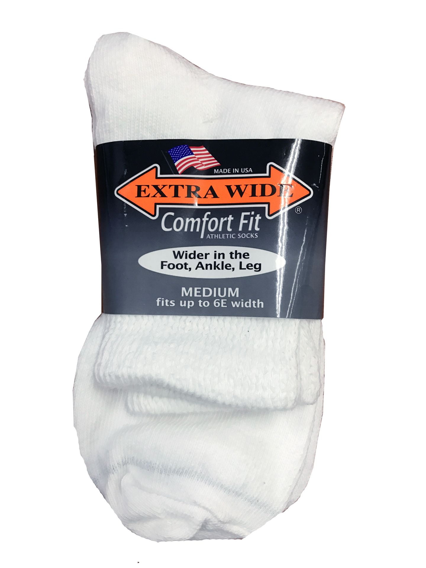 Athletic Quarter Socks for Men (3 Pack) (811 (up to 6E wide), White