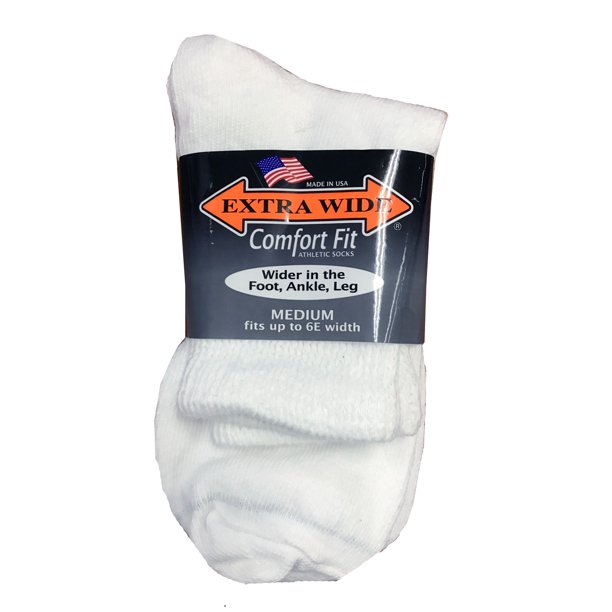 Extra Wide Sock Athletic Quarter Socks for Men (3 Pack) (811 (up to