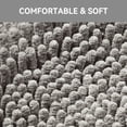 thumbnail image 6 of Tripumer U-Shaped Chenille Bathroom Rug  20 x 20 inch Ultra Soft Absorbent Machine WashDry Light Gray, 6 of 6