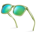 thumbnail image 3 of Square Polarized Mirrored Sunglasses for Women Colorful 80's Anti-Glare TR90 Frame UV Protection Sun Glasses, 3 of 7