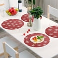 thumbnail image 6 of Ryvnso Christmas Snowflake Round Plate Mats Dining Table Placemat Set of 4 for Holiday Decoration, 6 of 7