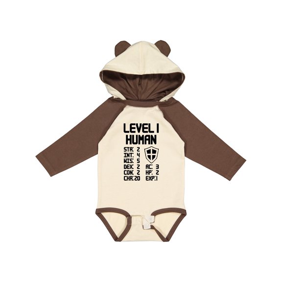 Inktastic Level 1 Human Boys or Girls Long Sleeve Baby Bodysuit