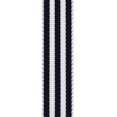 thumbnail image 4 of Taffy Stripe Grosgrain Ribbon, Navy Blue & Wide White Stripes, 5/8" x 3 Yards by Gwen Studios, 4 of 4