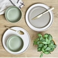 thumbnail image 5 of Sango Rollo Alta 12-Piece Stoneware Dinnerware Set, Sage/Sand/White- Microwave and Dishwasher Safe, 5 of 12