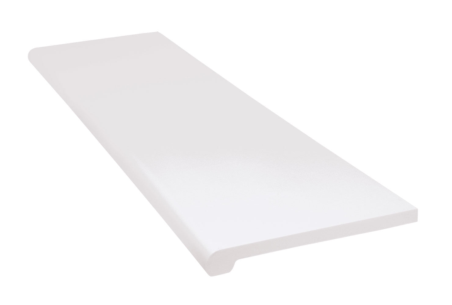 Bullnose White Injection Molded Shelf 13"W X 48"L