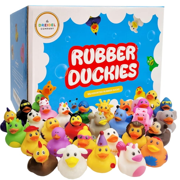 Rubber Duck Toy Duckies, paquete de 25 unidades, para niños, regalos de cumpleaños