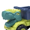 thumbnail image 4 of Dinosaurios Transporte Coche Juguetes Educativos Vehículos de Remolque para Niños 3 4 5 6 Camión de la basura, 4 of 5