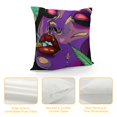 thumbnail image 4 of SheronV Marijuana Leaf Graphic Decorative Throw Pillow Cover for Home Couch Living Room Sofa - High-Quality, Printed on Both Sides, 1PC 18x18in, 4 of 5