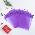 thumbnail image 4 of 50Pcs Purple Organza Bags 5x7 Inch, Small Mesh Gift Bag for Jewelry Candy Sachet Craft, Small Mesh Bags with Drawstring for Party Wedding Favor & Easter, 4 of 7