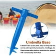 Adjustable Outdoor Umbrella Base, Plastic Sand Anchor Stand, Sun Beach
