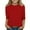 Red, variant on breaise 3-12Y Girls 3/4 Sleeve Shirts Casual Crewneck Tops Loose Fit Plain Tunic Blouses Three Quarter Length Soft Basic Tees