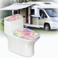 thumbnail image 5 of HELLHERO Rainbow Paw Art Elastic Bottom Toilet Seat Cover Replacement with Fits All Toilet Shapes, 5 of 7