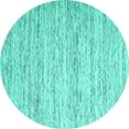 thumbnail image 1 of Ahgly Company Indoor Round Abstract Turquoise Blue Contemporary Area Rugs, 7' Round, 1 of 4
