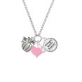 thumbnail image 2 of Delight Jewelry Silvertone Large Antiqued Pumpkin - Light Pink Heart Nurse Strong Zoe Necklace, 2 of 4