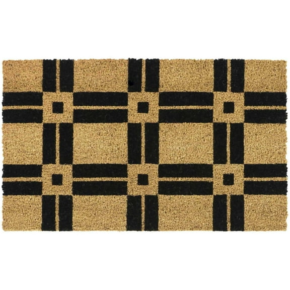 Black Classic Geo Doormat