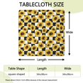 thumbnail image 2 of Black White Checker Sunflower Pattern Square Fitted Tablecloth with Elastic Edge,Square Table Cover,Washable Elastic Table Cover for Home Kitchen Party Decor 34"x34", 2 of 6