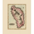 thumbnail image 2 of Lucas 26x30 Gold Ornate Wood Framed with Double Matting Museum Art Print Titled - Caribbean Dominica - Lucas 1823, 2 of 4