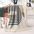 thumbnail image 4 of Brown Boho Geometric Pattern Blanket,Comfortable Soft Flannel Throw Blanket,All Season,Warm Lightweight Blankets for Sofa Bed Couch Living Room Chair,50"x60", 4 of 4