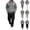 Black, variant on Men’s 2 Piece Tracksuit Outfit Set, Button Placket Pullover Hoodie with Kangaroo Pocket, Drawstring Cargo Jogger Pants with Multi‑Side Pockets, Daily Walking Outdoor Wear XXL