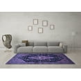 thumbnail image 3 of Ahgly Company Machine Washable Indoor Rectangle Medallion Blue Traditional Area Rugs, 2' x 4', 3 of 4