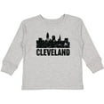 thumbnail image 3 of Inktastic Cleveland Skyline Grunge Boys or Girls Long Sleeve Toddler T-Shirt, 3 of 5