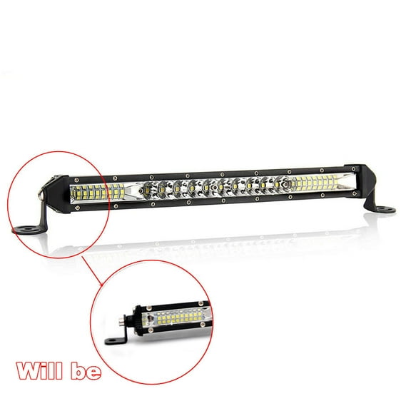 Zyutaosan 10D 13 Inch 130W 13000Lm 6500K 26Led Single Row Super Slim Work Light Bar Spot Flood Combo 4X4 Offroad Led Light Bar For Car Tractor Boat 4Wd 4X4 Trucks Atv