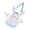 Blue, variant on Portable Striped Rabbits Bin for Easters Celebration Rabbits Fabric Basket Featuring Safe Fabric Construction
