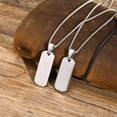 thumbnail image 4 of Collar con colgante de barra Vertical de acero inoxidable para hombres y niños, cadena de caja con inicial de A-Z personalizada, resistente al agua, 50/55/60cm, 4 of 4