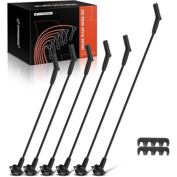 A-Premium Ignition Spark Plug Wires Set of 6 Compatible with Ford F-150 F150 E-150 Econoline E-250 Econoline E-150 Econoline Club Wagon 1997-2000 4.2L