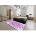 thumbnail image 4 of Ahgly Company Indoor Rectangle Patterned Orchid Purple Area Rugs, 2' x 5', 4 of 6