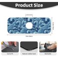 Japan Point Guard Waves Japan Blue Faucet Splash Guard Mat for Kitchen Sink 15x5.5 ...