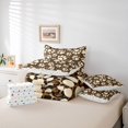 thumbnail image 6 of Homewish Vintage Dog Paws 7pcs Queen Bedding,Classic Brown Leopard Print Bedding Comforter Set Queen,Polkadot Reversible, 6 of 8