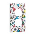 thumbnail image 2 of Yayeee Duplex Wall Plate 1-Gang 4.5"x2.7" Home Receptacle Light Switch Decorative Outlet Cover, Blue Triangles, 2 of 7