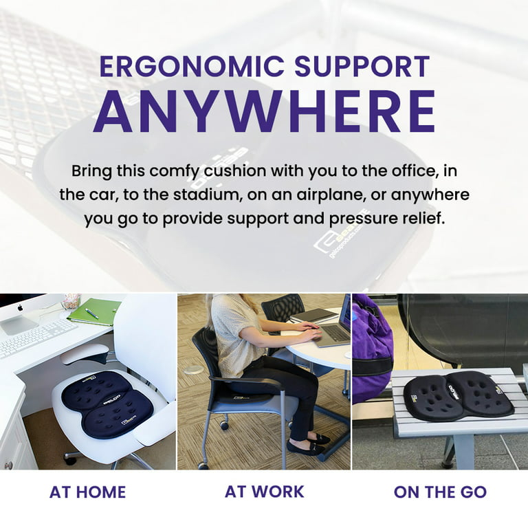 GSeat® Lightweight Gel & Memory Foam Seat Cushion - and TravelSmith Travel  Solutions and Gear