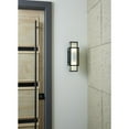 thumbnail image 3 of Unison Collection Two-Light Matte Black Etched Seeded Glass Contemporary Wall Lantern, 3 of 15