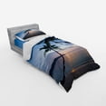 thumbnail image 2 of Ambesonne Tropical Bedding Set 3 Pcs, Sunset Beach Thailand, Twin XL, Blue Black Pale Pink, 2 of 2