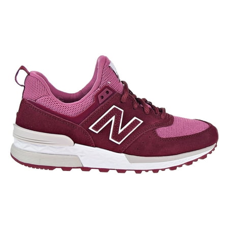 Image of New Balance 574 Sport Women s Shoes Burgundy/White ws574-snf