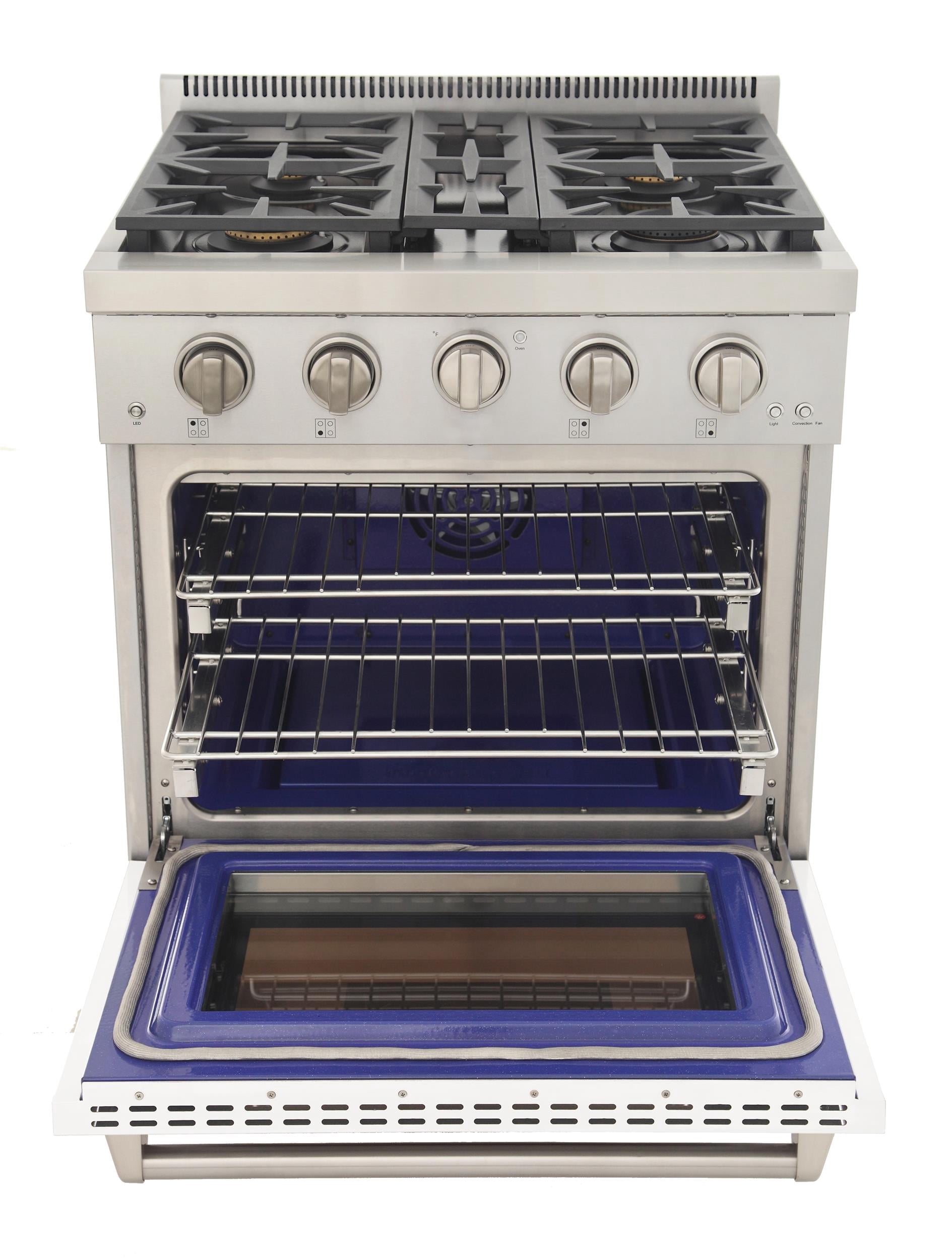 Professional 30-in Natural Gas Range in White with True Simmer Burners