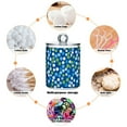 thumbnail image 6 of Yayeee 2 Pack Qtip Holder Bathroom Cotton Swab Canister with Lid Clear Dispenser Set, Blue Dots, 6 of 6