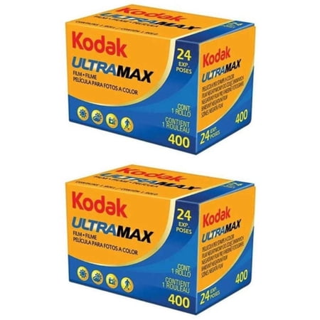Kodak Ultramax 400 Negative Film Color 24 Exposures 35mm 2 Count
