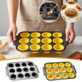 thumbnail image 1 of Bandeja Para Hornear Molde de silicona de 12 cavidades para pasteles,bandeja para hornear de 12 agujeros para muffins y cupcakes,antiadherente y fácil de limpiar (gris,1 pieza). Rkxzt, 1 of 9