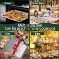 thumbnail image 3 of Baking Sheet with Wire Rack Set [2 Quarter Sheet Pans + 2 Wire Racks ], Stainless Steel Cookie Sheets for Baking with Baking Rack, Non Toxic & Heavy Duty & Easy Clean, Size 12 x 10 x 1 Inch, 3 of 5