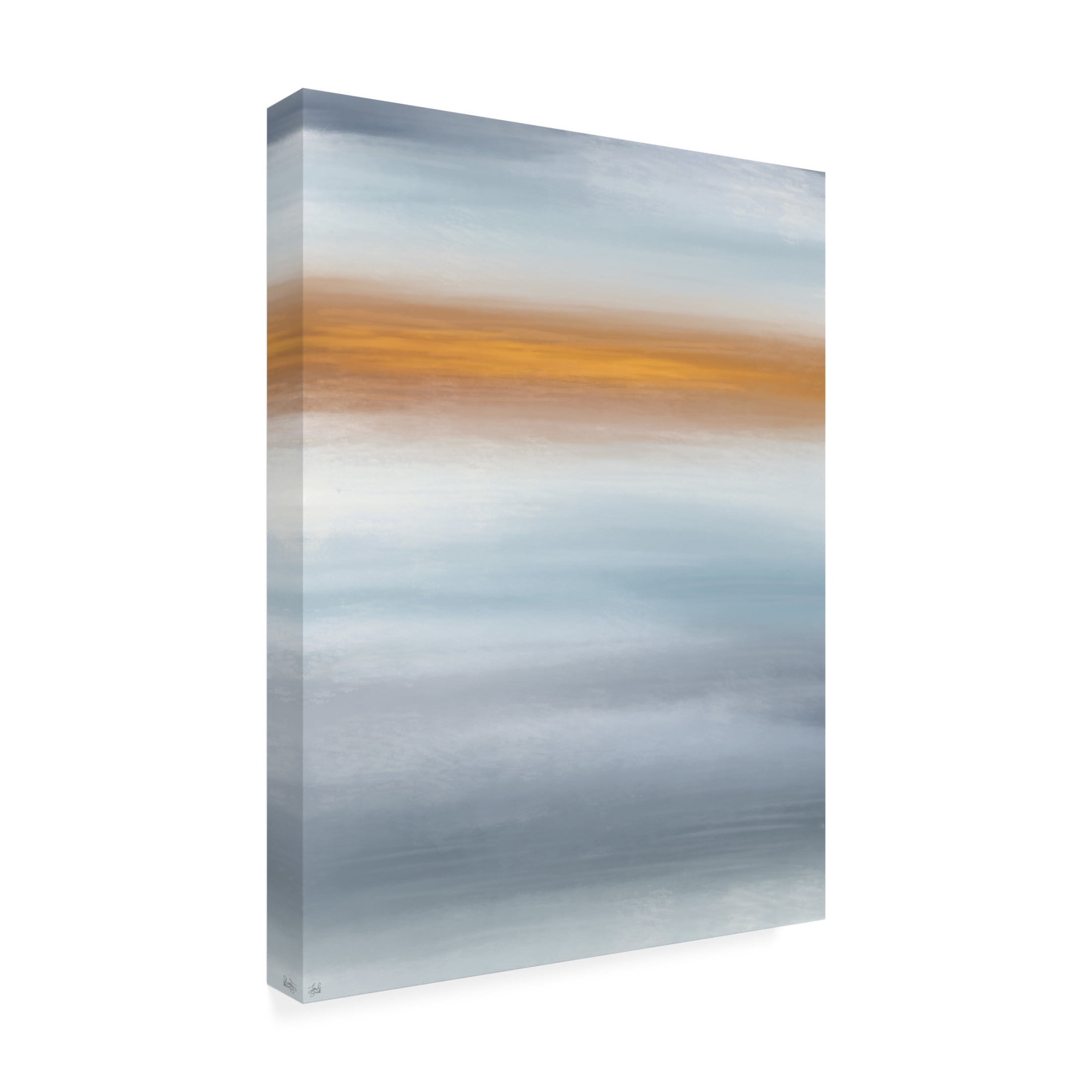 Canvas Wall Art - Line and Brush 'Golden Distance' Wall Art for Living Room, Bedroom, or Office Décor by Trademark Fine Art - 24 x 32 Inches