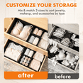 thumbnail image 3 of PLUMEBAY 18 Pack Drawer Organizer for Clothes, Dresser Drawer Organizer Bins, Closet Storage Dividers, Black, 3 of 6