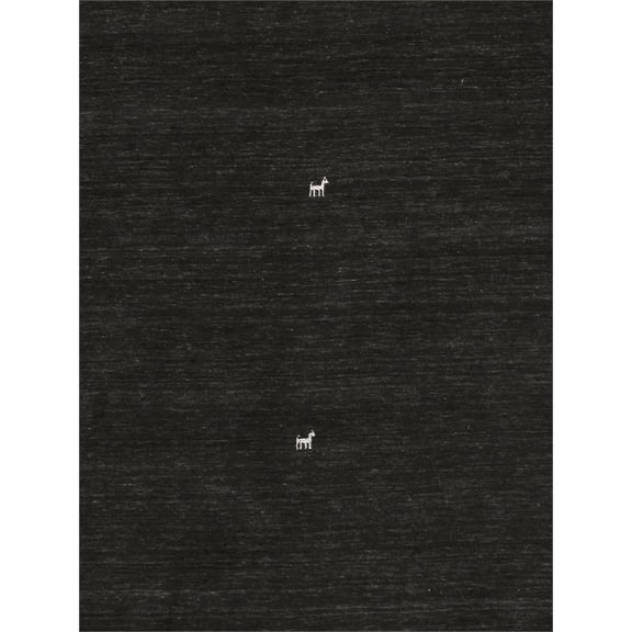 Pasargad Home Gramercy 9' x 12' Hand-Loomed Silk and Wool Charcoal/Silver Rug, For Indoor Space and all Age of Group