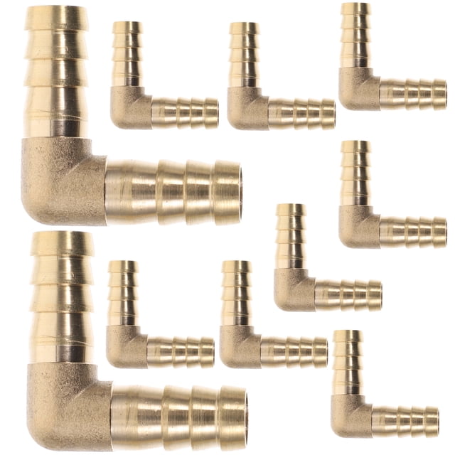 BRIGHTFUFU Conector del conector de manguera de 10 piezas Conector de reparación de la manguera 1/2 "Ajuste de cobre de 90 grados accesorio de codo