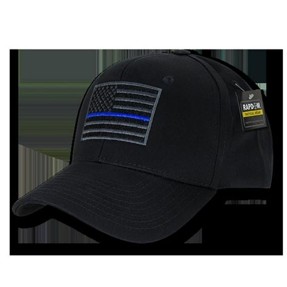 Thin Blue Line Embroidered Operator Cap, Black