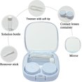 thumbnail image 2 of Howinn 2 Pack Colorful Contact Lens Case, Travel Contact Lens Box with Mirror Tweezers Remover Tool Solution Bottle for Outdoor Office Daily Use, 2 of 7
