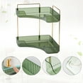 thumbnail image 3 of Logianis 2-Tier Bathroom Corner Organizer Countertop Organizer Countertop Storage Vanity Trays Green, 3 of 7